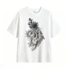 Elegant Swan Floral Back Print T-Shirt