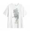 白t Surreal Multi-Eyed Leopard Back Print T-Shirt