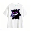 白t Pixel Gengar Back Print T-Shirt