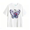Vintage Pixel Art Butterfly Print T-Shirt
