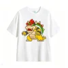 白t Retro Pixel Bowser Graphic T-Shirt