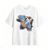 白t Blastoise Pixel Art Back Print T-Shirt