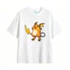 白t Cute Raichu Pixel Art Back Print T-Shirt