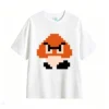 白t Retro Pixel Goomba Back Print T-Shirt