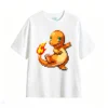 Charmander Pixel Art Back Print T-Shirt