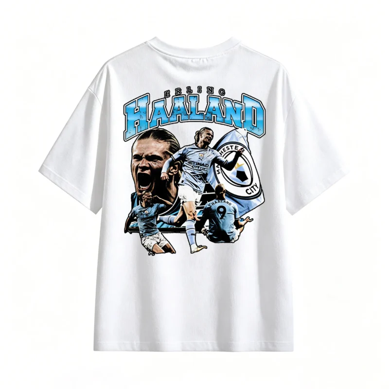 白t背 Erling Haaland Manchester City Graphic T-Shirt