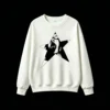 白卫 Edgy Star Scream Graphic Back Print Sweatshirt