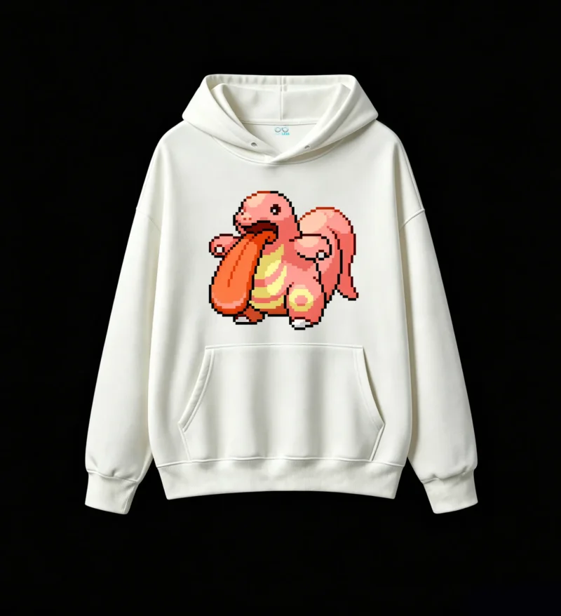 Cute Lickitung Pixel Art Hoodie