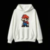 白卫 Retro Pixel Mario Hoodie Classic Video Game Sweatshirt