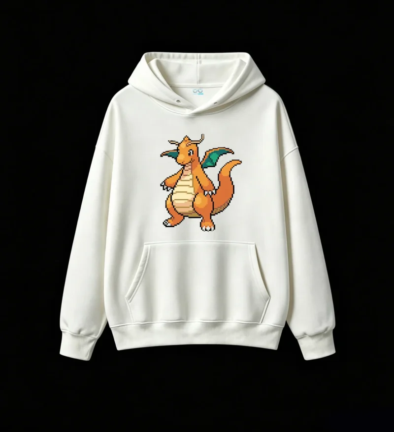 白卫 Dragonite Pixel Art Graphic Hoodie