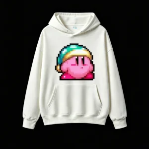 Cute Kirby Pixel Art Hoodie