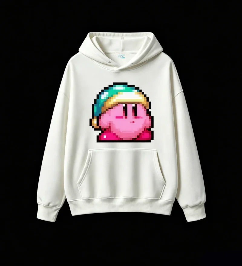 白卫 Cute Kirby Pixel Art Hoodie