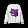 白卫 Pixel Art Gengar Anime Sweatshirt Back Print