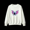Pixel Art Bat Graphic Sweatshirt Back Print