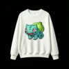 Pixel Art Bulbasaur Back Print Crewneck Sweatshirt
