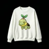 白卫 Cute Pixel Turtwig Back Print Sweatshirt