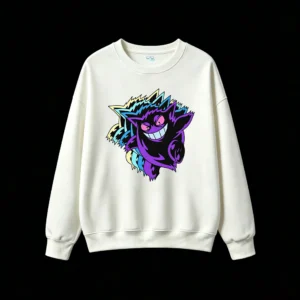 白卫 Gengar Anime Graphic Back Print Sweatshirt