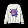 Gengar Pixel Art Back Print Sweatshirt
