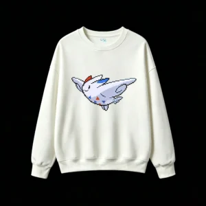 白卫 Cute Togekiss Pixel Art Back Print Sweatshirt