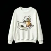 白卫 Pixel Art Axolotl Back Print Sweatshirt