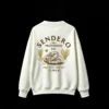 白卫 Retro Graphic Print Crew Neck Sweatshirt for Men Women