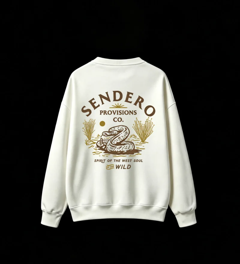 白卫 Retro Graphic Print Crew Neck Sweatshirt for Men Women