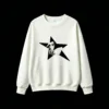 白卫 Vintage Skeleton Hand Holding Rose Graphic Sweatshirt