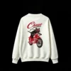 白卫 Back Print Crew Neck Sweatshirt