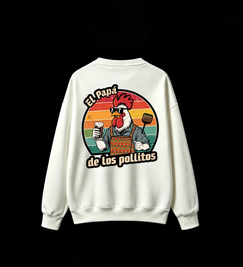 白卫 Back Print Crew Neck Sweatshirt