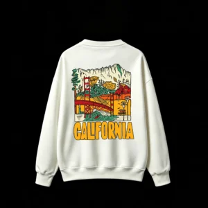 Back Print Crew Neck Sweatshirt