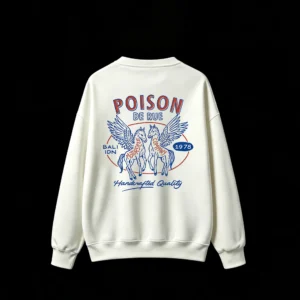 Back Print Crew Neck Hoodie