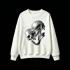 白卫 Surreal Skull Art Back Print Hoodie