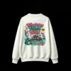 白卫 Louisiana Born Raised Whatever Floats Your Boat Alligator Sun Paddlewheel Riverboat Fleur De Lis Mardi Gras Beads Crawfish Graphic Back Print Crew Neck Sweatshirt