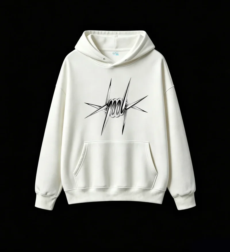 Y2K Aesthetic Barbwire Graphic Hoodie