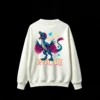 MONGO IS APPALLED! Retro 80s Cartoon Blue Dinosaur Shock Horror Graphic Crew Neck Sweatshirt