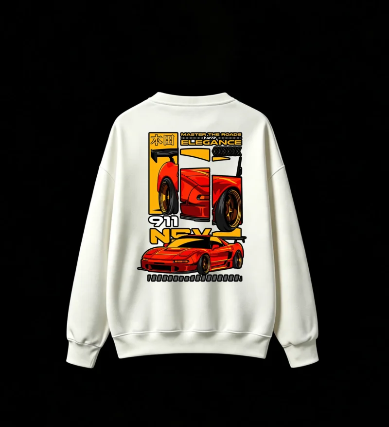 白卫 Red Honda NSX Master The Road Graphic Sweatshirt