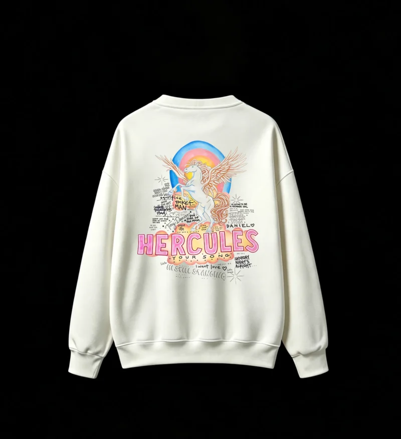 Back Print Crew Neck Sweatshirt