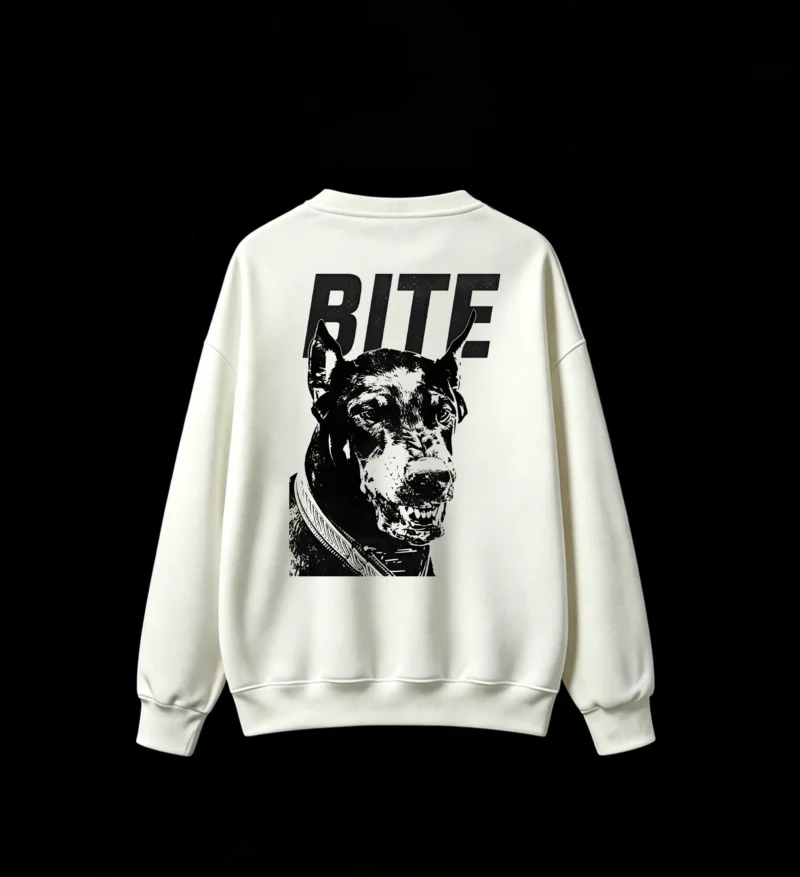 白卫 Rite Doberman Shadow Dog Graphic Crewneck Sweatshirt