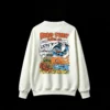 白卫 Broad Street Coffee Co. Psychedelic Shark Surfing Animal Beach Crew Neck Sweatshirt