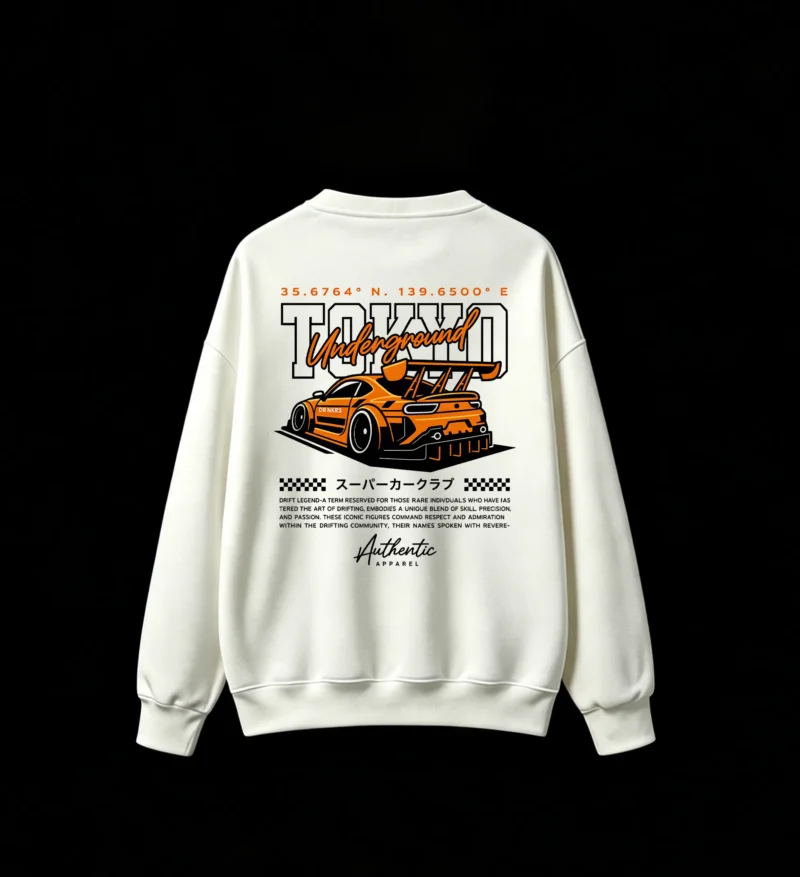 白卫 Underground Tokyo Tuner Car Graphic Sweatshirt