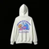白卫 Welcome To My Paradise Surfing Skull Back Print Hoodie
