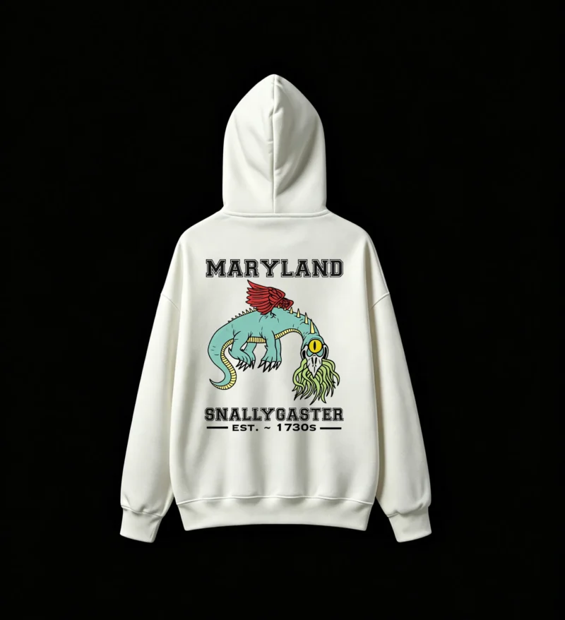 白卫 Maryland Snallygaster Back Print Hoodie