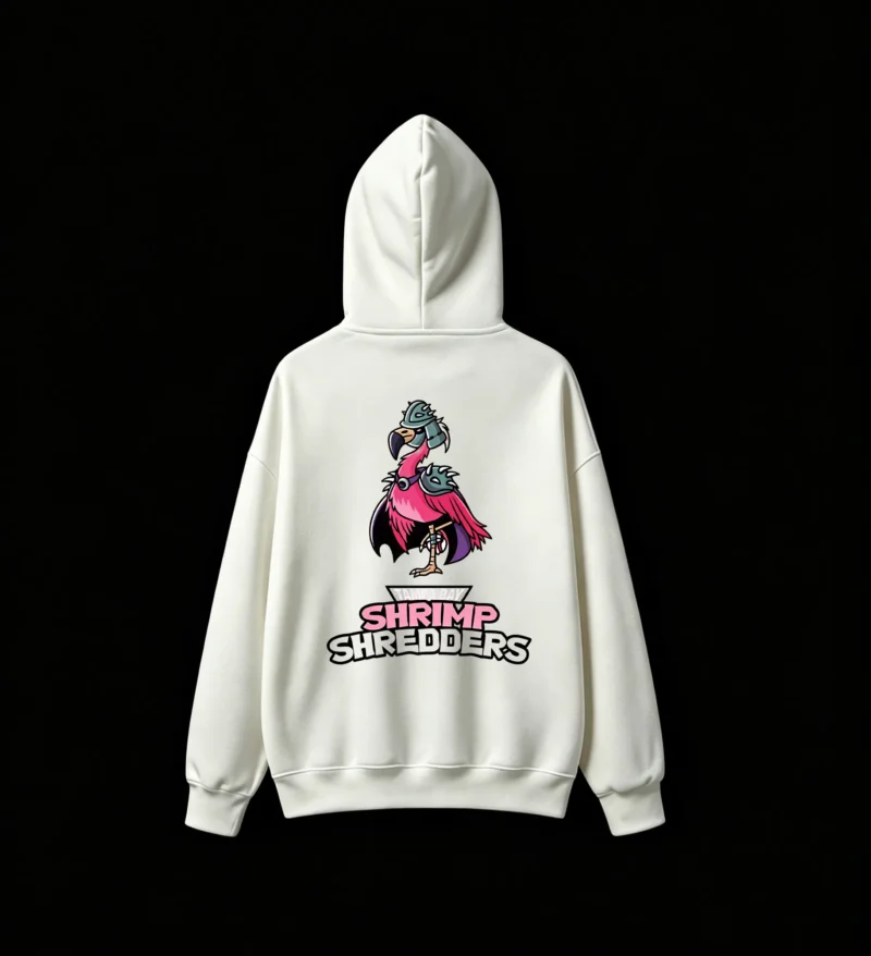 白卫 Tampa Bay Shrimp Flamingo Warrior Back Print Hoodie