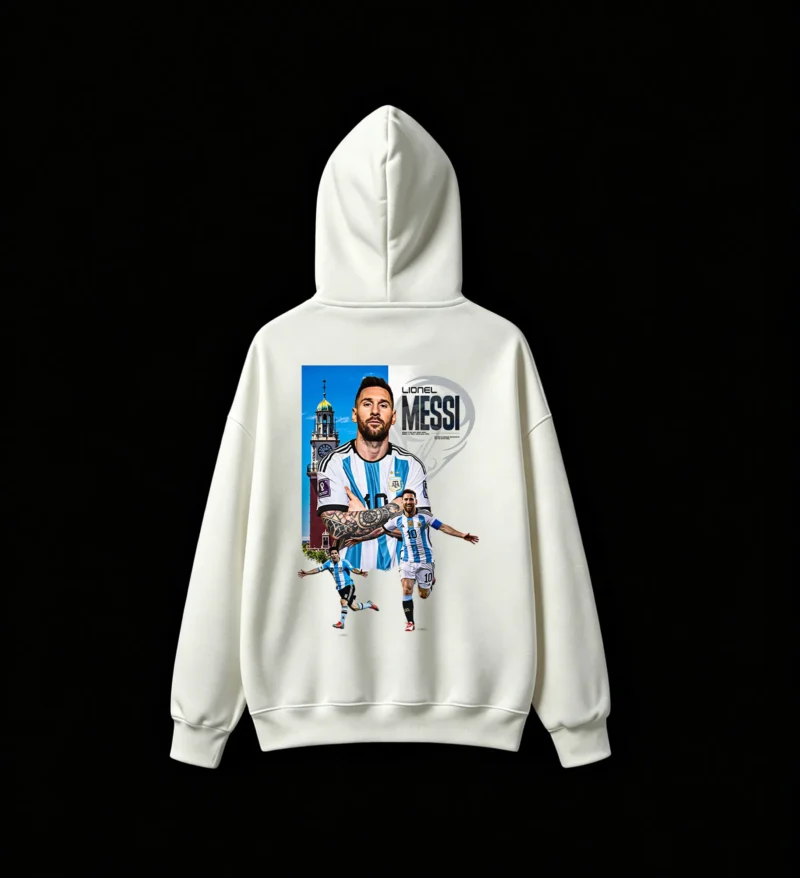 Lionel Messi Argentina Soccer Legend Back Print Hoodie