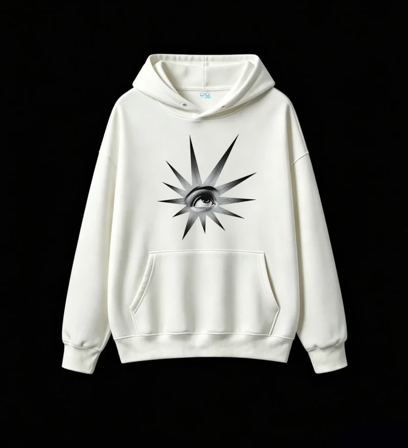 白卫 Mystic All-Seeing Eye Star Graphic Hoodie