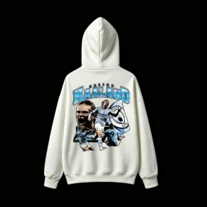 白卫 Erling Haaland Manchester City Back Print Hoodie