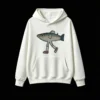白卫 Funny Walking Fish With Sneakers Graphic Hoodie