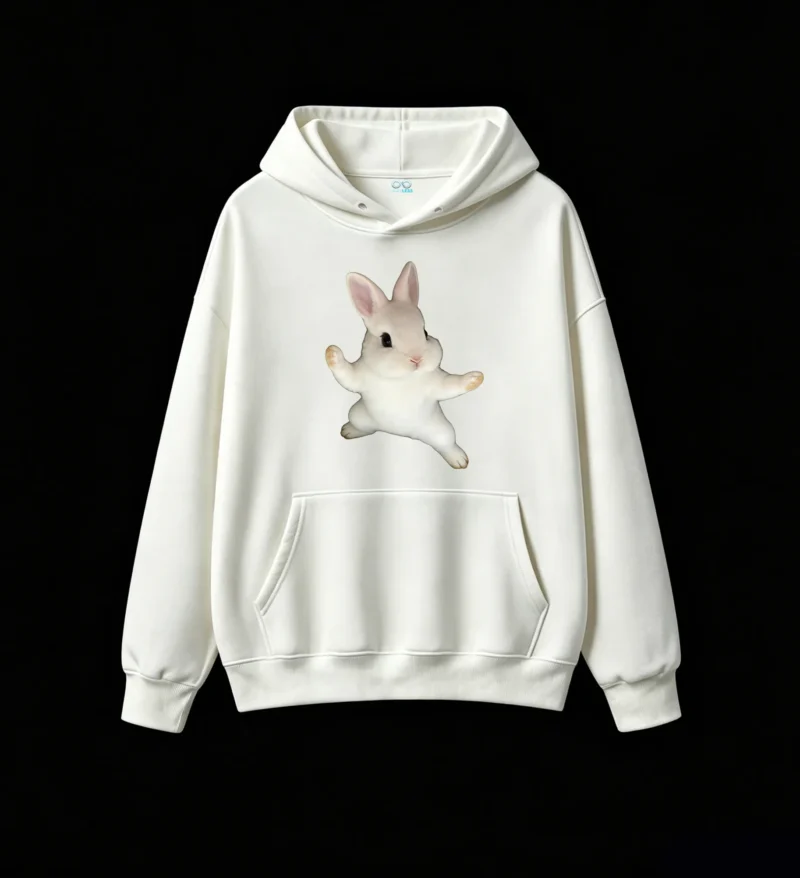白卫 Cute Kung Fu Bunny Rabbit Hoodie
