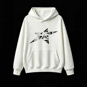 白卫 Glitter Star Graphic Hoodie