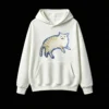 白卫 Cute Sleeping Tabby Cat Graphic Hoodie